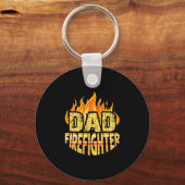 Dad Firefighter Fireman Gift Proud Firefighter Quo キーホルダー (正面)