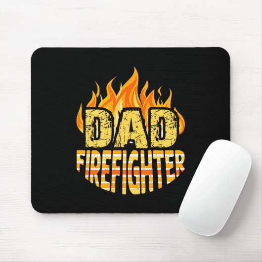 Dad Firefighter Fireman Gift Proud Firefighter Quo マウスパッド (マウス)