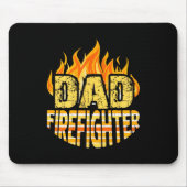 Dad Firefighter Fireman Gift Proud Firefighter Quo マウスパッド (正面)
