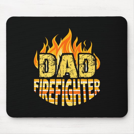 Dad Firefighter Fireman Gift Proud Firefighter Quo マウスパッド (正面)