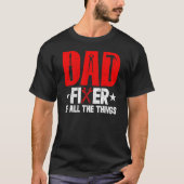 DAD Fixer Of All Things Funny Tools Dad Jokes Fath Tシャツ (正面)