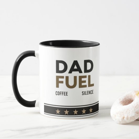 Dad Fuel マグカップ | コーヒー、趣味、静かなコーヒータイム (ドーナツ)