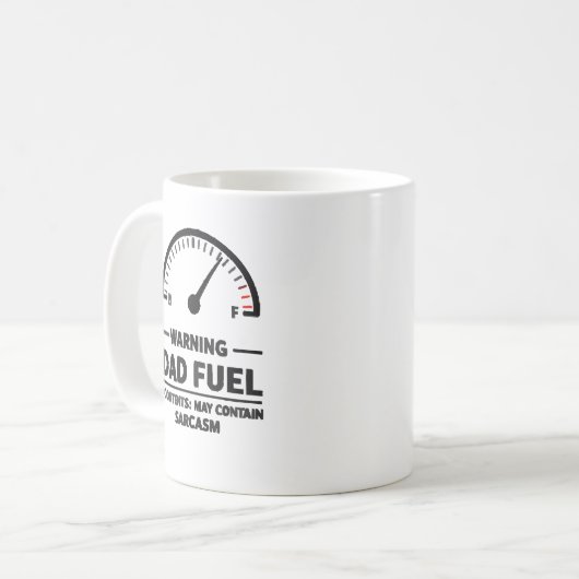Dad Fuel – Sarcasm Warning コーヒーマグカップ (正面左)