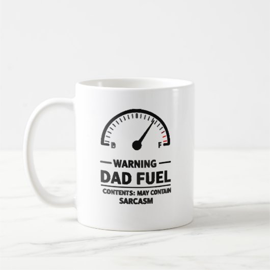 Dad Fuel – Sarcasm Warning コーヒーマグカップ (左)