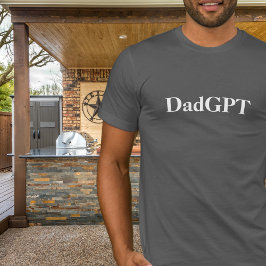Dad Funny Birthday DadGPT AIパワーとダッドジョーク Tシャツ