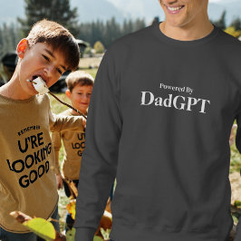 Dad Funny Birthday - Powered By DadGPT - Ai Joke スウェットシャツ