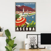 Dad ganze Jaar oopen Ascona ポスター (ホームオフィス)