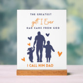 Dad Gift-Inspirational Fathers Day Quote アクリルサイン (ニュートラル)