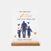 Dad Gift-Inspirational Fathers Day Quote アクリルサイン (正面)