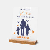 Dad Gift-Inspirational Fathers Day Quote アクリルサイン (傾斜)