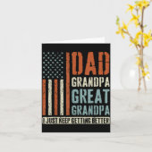 Dad Grandpa Great Grandpa  カード (黄色い花)