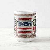 Dad Grandpa Retired Army Mug, USA Flag Gift コーヒーマグカップ (中央)
