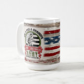 Dad Grandpa Retired Army Mug, USA Flag Gift コーヒーマグカップ (正面左)