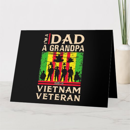 Dad Grandpa Vietnam Veteran Shirts veteran fathers カード (正面)