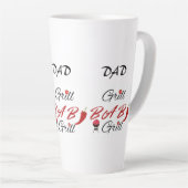 Dad Grill BBQ – Funny Father’s Day Gift for Him カフェラテマグ (右アングル)