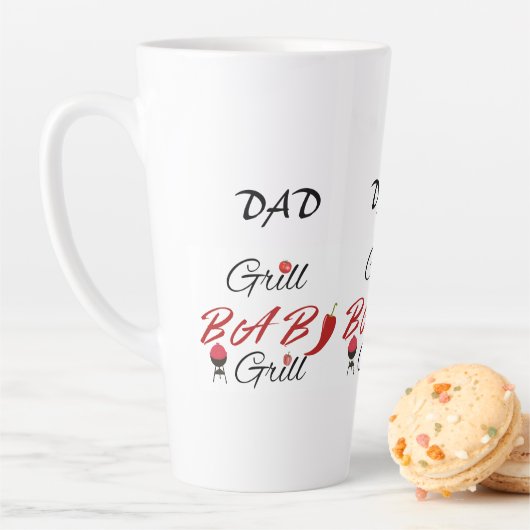 Dad Grill BBQ – Funny Father’s Day Gift for Him カフェラテマグ (インサイチュ)