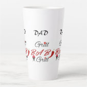 Dad Grill BBQ – Funny Father’s Day Gift for Him カフェラテマグ (正面)