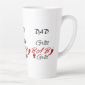 Dad Grill BBQ – Funny Father’s Day Gift for Him カフェラテマグ (右)
