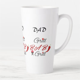 Dad Grill BBQ – Funny Father’s Day Gift for Him カフェラテマグ