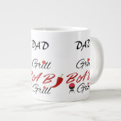 Dad Grill BBQ – Funny Father’s Day Gift for Him ジャンボコーヒーマグカップ (正面右)