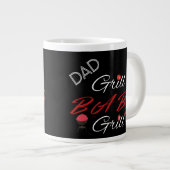 Dad Grill BBQ – Funny Father’s Day Gift for Him ジャンボコーヒーマグカップ (正面右)
