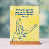 Dad Guiding Hand-Inspirational Fathers Day Quote アクリルサイン (ニュートラル)