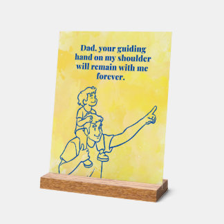 Dad Guiding Hand-Inspirational Fathers Day Quote アクリルサイン