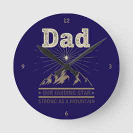 Dad Guiding Star Mountain ラウンド壁時計