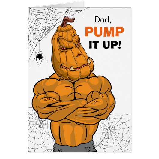 Dad Halloween Muscled Jack o' Lantern (正面)