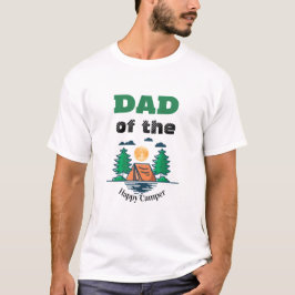 Dad Happy Camper T-Shirt Kids Birthday Party Tシャツ
