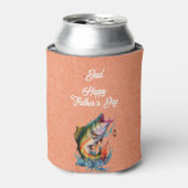 Dad Happy Father's Day Orange Big Fish Strike 缶クーラー (缶正面)