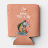 Dad Happy Father's Day Orange Big Fish Strike 缶クーラー (裏面)