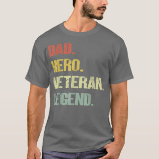 Dad hero veteran legend  tシャツ