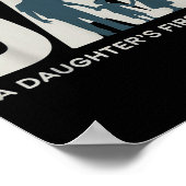 Dad Holding Kids Family Silhouette Father Quote  ポスター (角)