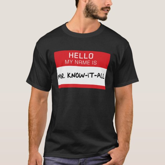 Dad Husband Brother Mr Know It All Tシャツ (正面)