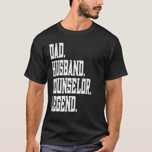 Dad Husband Counselor Legend Tシャツ (正面)