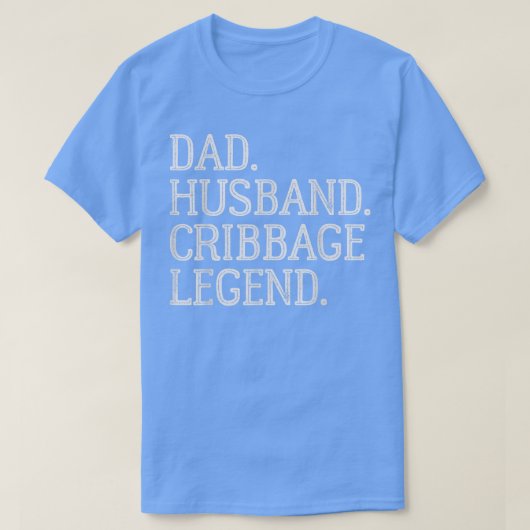 Dad Husband Cribbage Legend Vintage Cribbage Board Tシャツ (デザイン正面)