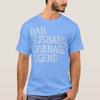 Dad Husband Cribbage Legend Vintage Cribbage Board Tシャツ