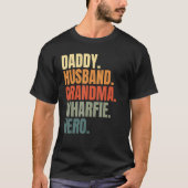 Dad husband grandpa wharfie legend dockworker long tシャツ (正面)
