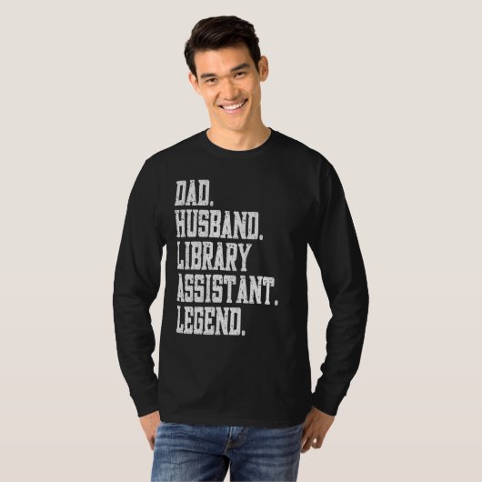 Dad Husband Library technician Legend Tシャツ (正面フル)
