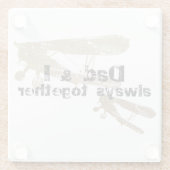 Dad & I always together. Posavasos ガラスコースター (裏面)