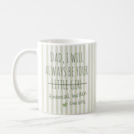 Dad, I will always be your financial burden Mug コーヒーマグカップ (左)