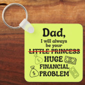 Dad, I Will Always Be Your Huge Financial Problem キーホルダー (正面)