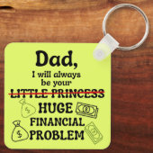 Dad, I Will Always Be Your Huge Financial Problem キーホルダー (裏面)