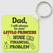 Dad, I Will Always Be Your Huge Financial Problem キーホルダー (裏面)