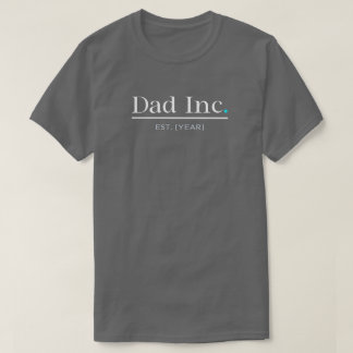 Dad Inc オールグレーの名入れパパギフト メンズTシャツ Tシャツ
