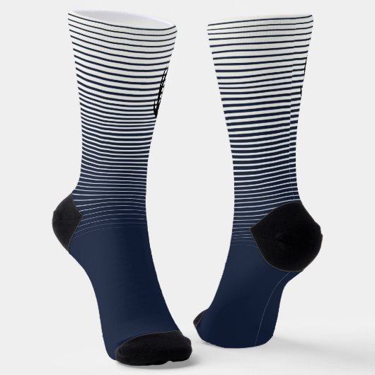 Dad Initial Socks Deer Antlers Crew Socks ソックス (傾斜あり)