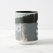 Dad Is Mentor, Guide, Strength & Heart ツートーンマグカップ (中央)