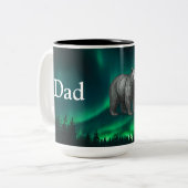 Dad Is Mentor, Guide, Strength & Heart Bear Mug ツートーンマグカップ (正面左)