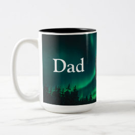 Dad Is Mentor, Guide, Strength & Heart Bear Mug ツートーンマグカップ